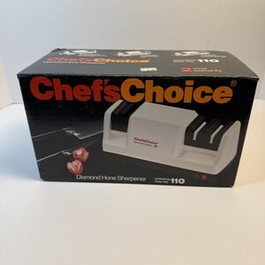 Chef'sChoice Diamond Hone Knife Sharpener Electric Professional 110 White USA